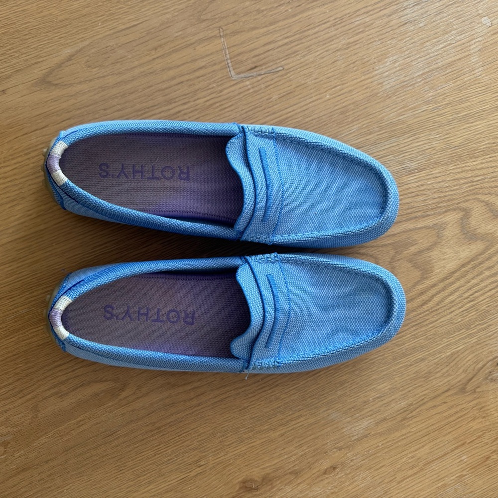 Rothy's Blue Slip-On Loafers